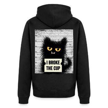 Chat criminel avec des chats disant cadeau drôle - Veste à capuche bio Premium Unisexe - noir - Dos - Nico (187cm)