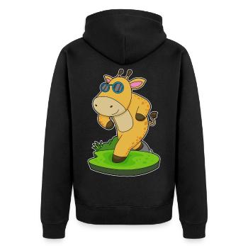 Jogging Girafe Jogging Sport - Veste à capuche bio Premium Unisexe - noir - Dos - Nico (187cm)