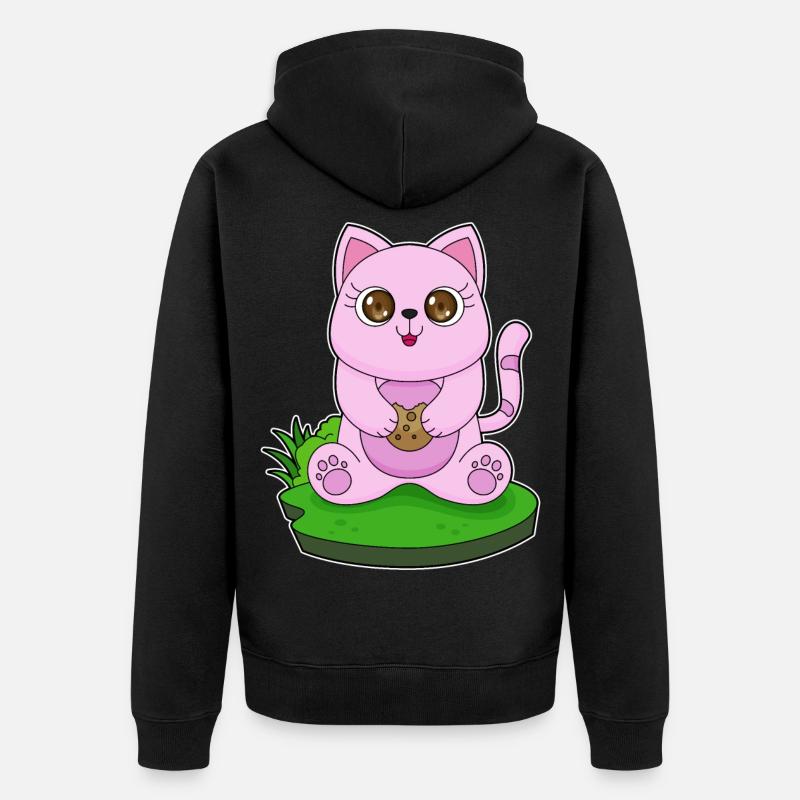 Cookie chat - Veste à capuche bio Premium Unisexe - noir