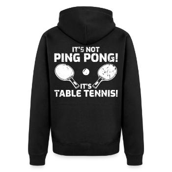 Blague sur le tennis de table - Veste à capuche bio Premium Unisexe - noir - Dos - Nico (187cm)