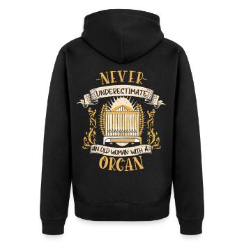 Musicien d’orgue Cadeau d’organiste d’église - Veste à capuche bio Premium Unisexe - noir - Dos - Nico (187cm)