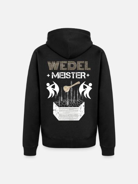 Sauna Wedel Meister - Unisex Premium Bio Zip Hoodie - Schwarz