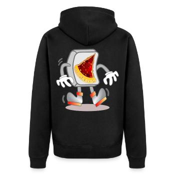 Ordinateur - COMMANDE DE PIZZA - Veste à capuche bio Premium Unisexe - noir - Dos - Nico (187cm)