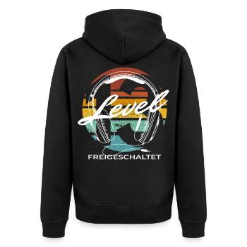 13. Geburtstag Level 13 Gamer Jungen Geschenk - Unisex Premium Bio Zip Hoodie - Schwarz - Hinten - Nico (187cm)