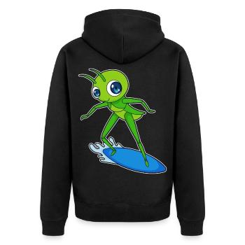 Été de surf Caterpillar Surf - Veste à capuche bio Premium Unisexe - noir - Dos - Nico (187cm)