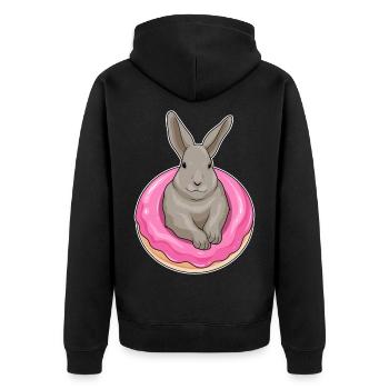 Beignet de lapin - Veste à capuche bio Premium Unisexe - noir - Dos - Nico (187cm)