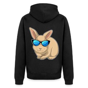 Lunettes de soleil Lapin - Veste à capuche bio Premium Unisexe - noir - Dos - Nico (187cm)