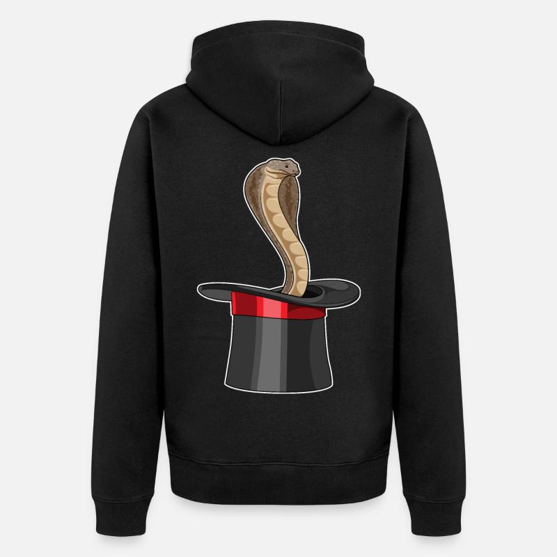 Cylindre Snake Wizard - Veste à capuche bio Premium Unisexe - noir