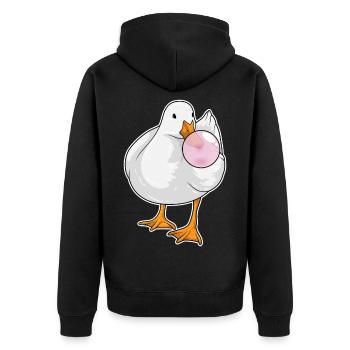 Gomme à mâcher de canard - Veste à capuche bio Premium Unisexe - noir - Dos - Nico (187cm)