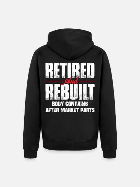 Retired Rebuilt Hip Replacement Surgery Recovery - Uniseks Premium bio ziphoodie - zwart