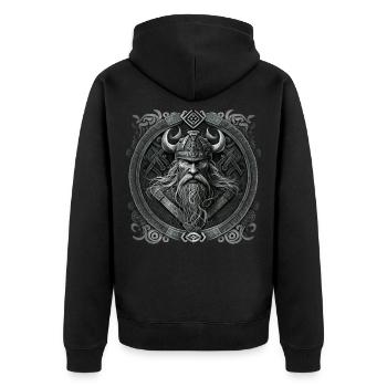 Viking#01 - Veste à capuche bio Premium Unisexe - noir - Dos - Nico (187cm)