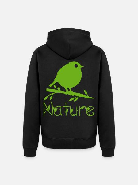 Nature is waking up - Unisex Premium Organic Zip Hoodie - black