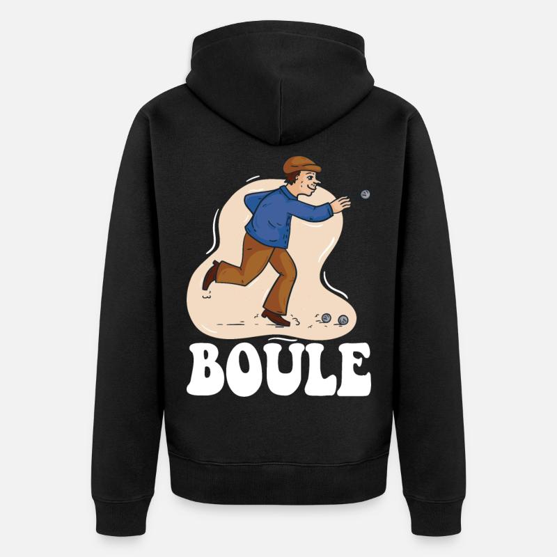 Boule boule pour boules pétanque - Veste à capuche bio Premium Unisexe - noir