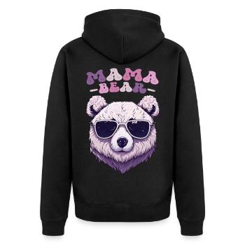 Mama Bear Lunettes de soleil Cerisier en fleurs Fête des mères - Veste à capuche bio Premium Unisexe - noir - Dos - Nico (187cm)