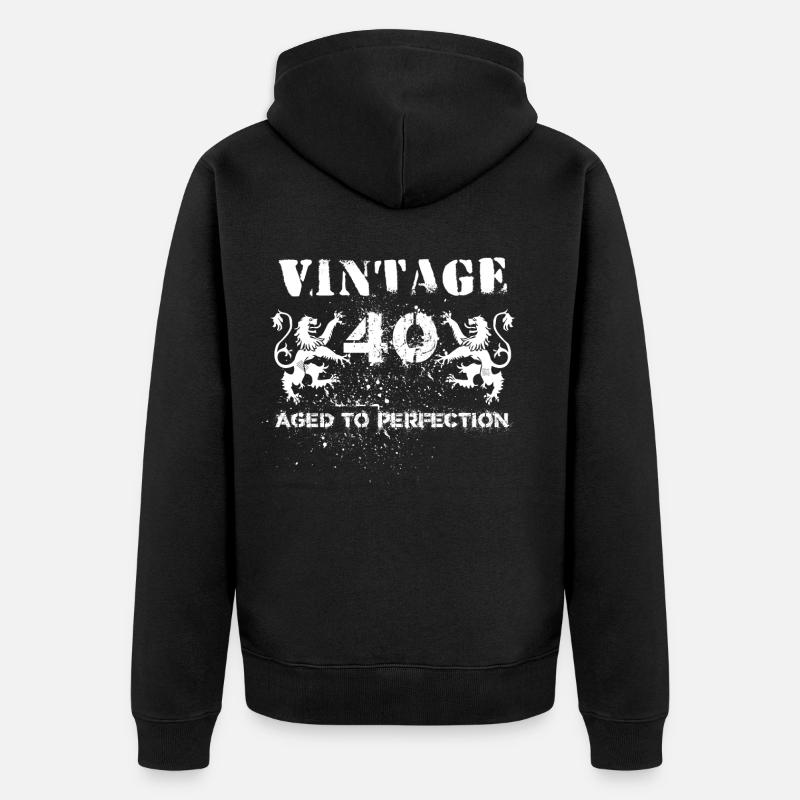 40e anniversaire - Veste à capuche bio Premium Unisexe - noir