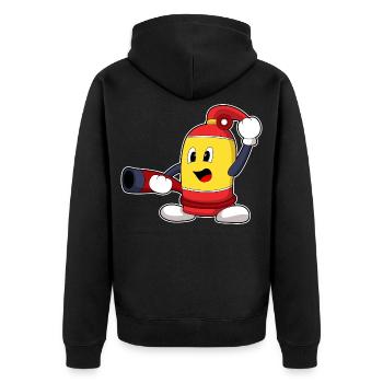 Feuerwehrmann Feuerwehrschlauch Feuerwehr - Unisex Premium Bio Zip Hoodie - Schwarz - Hinten - Nico (187cm)