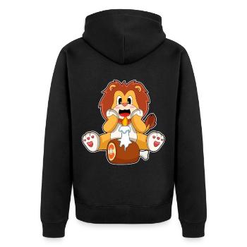 Bougie d’anniversaire du Lion - Veste à capuche bio Premium Unisexe - noir - Dos - Nico (187cm)