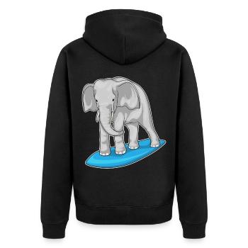 Été de planche de surf sur l’éléphant - Veste à capuche bio Premium Unisexe - noir - Dos - Nico (187cm)