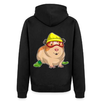 Ski cochon d’Inde ski - Veste à capuche bio Premium Unisexe - noir - Dos - Nico (187cm)