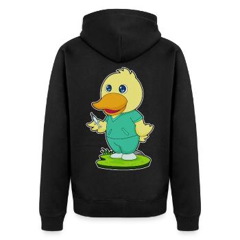 Infirmière Canard Vie Quotidienne - Veste à capuche bio Premium Unisexe - noir - Dos - Nico (187cm)