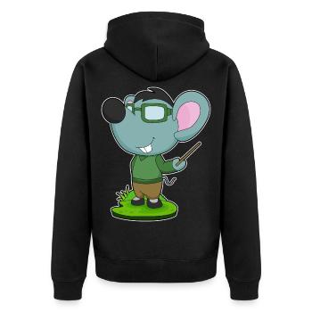 École de pointage des enseignants de souris - Veste à capuche bio Premium Unisexe - noir - Dos - Nico (187cm)