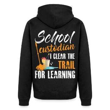 Citation du gardien de l’école Garde de l’éducation - Veste à capuche bio Premium Unisexe - noir - Dos - Nico (187cm)