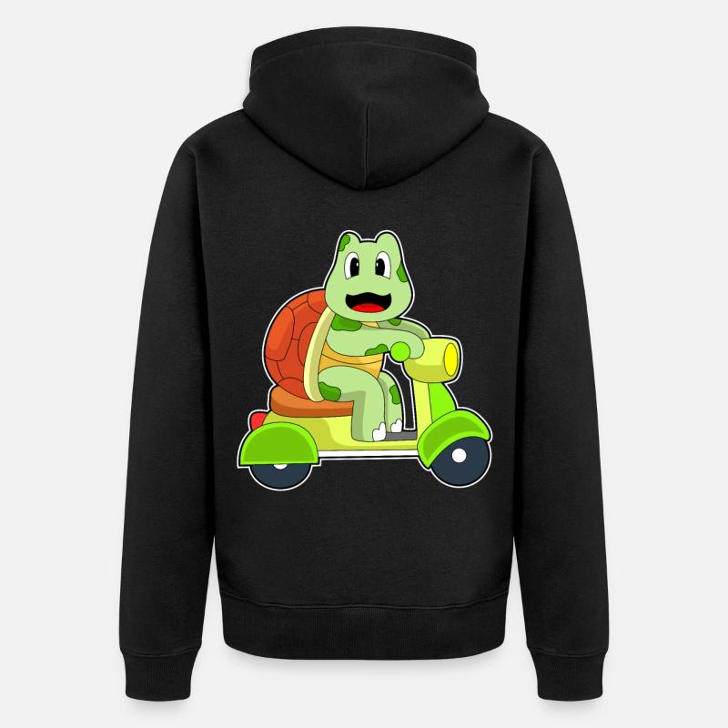 Turtle Scooter - Veste à capuche bio Premium Unisexe - noir