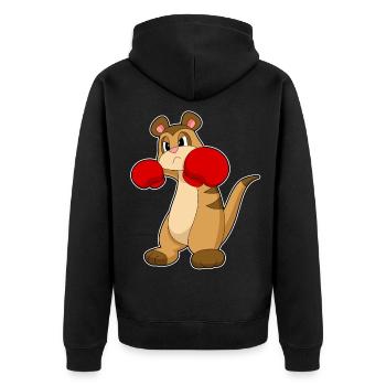 Boxer Boxeur Suricate Gants de boxe Boxe - Veste à capuche bio Premium Unisexe - noir - Dos - Nico (187cm)
