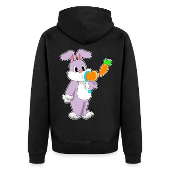 Bulles de savon Bunny - Veste à capuche bio Premium Unisexe - noir - Dos - Nico (187cm)