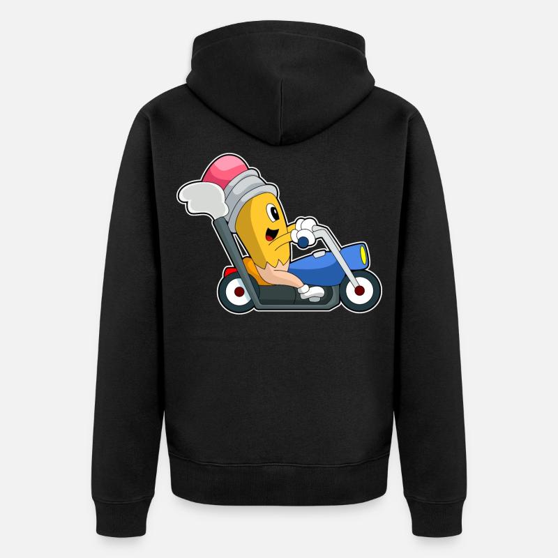 Moto Pencil - Veste à capuche bio Premium Unisexe - noir
