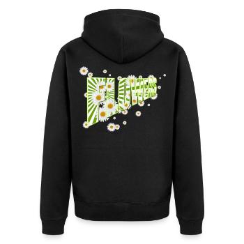 Fleurs, marguerites, marguerites, nature, jardin - Veste à capuche bio Premium Unisexe - noir - Dos - Nico (187cm)