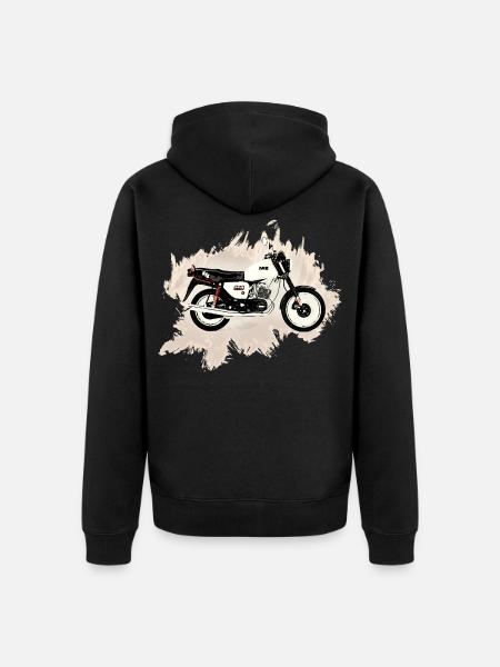 MZ ETZ 150 - Unisex Premium Organic Zip Hoodie - black