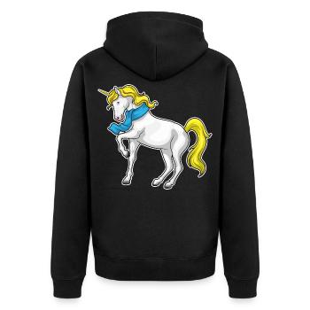 Foulard licorne - Veste à capuche bio Premium Unisexe - noir - Dos - Nico (187cm)