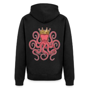 Couronne de pieuvre - Veste à capuche bio Premium Unisexe - noir - Dos - Nico (187cm)