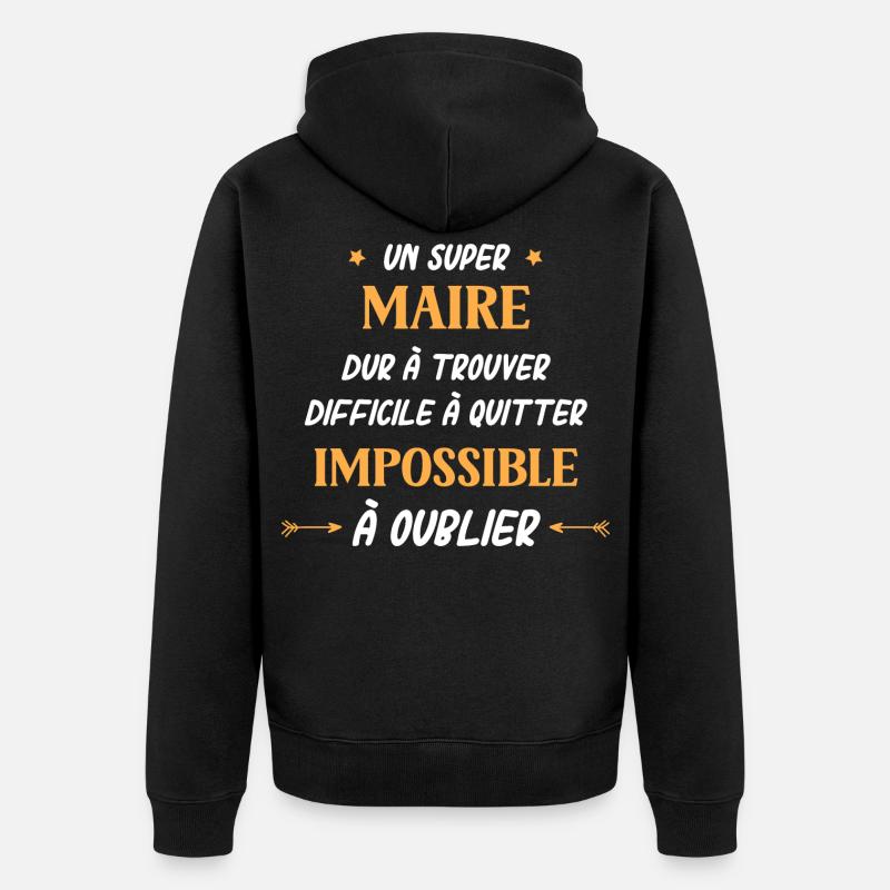 Super Maire - Veste à capuche bio Premium Unisexe - noir