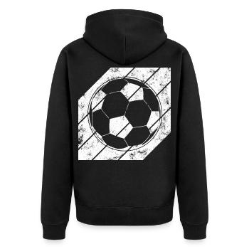 Croquis de football - Veste à capuche bio Premium Unisexe - noir - Dos - Nico (187cm)