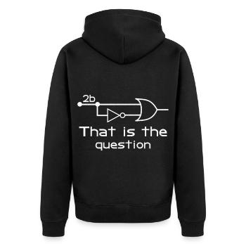 To Be Or Not To Be Electrical Engineer Circuit - Unisex Premium Organic Zip Hoodie - black - Back - Nico (187cm)