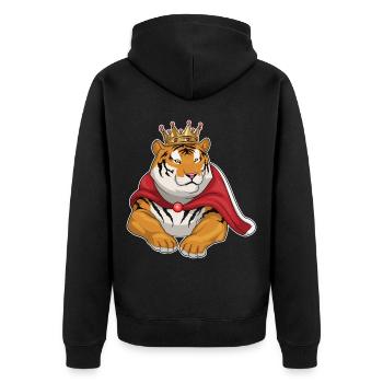 Couronne de Tigre - Veste à capuche bio Premium Unisexe - noir - Dos - Nico (187cm)