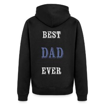 Meilleur père de tous les temps - Veste à capuche bio Premium Unisexe - noir - Dos - Nico (187cm)