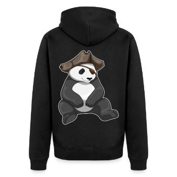 Chapeau de pirate panda - Veste à capuche bio Premium Unisexe - noir - Dos - Nico (187cm)