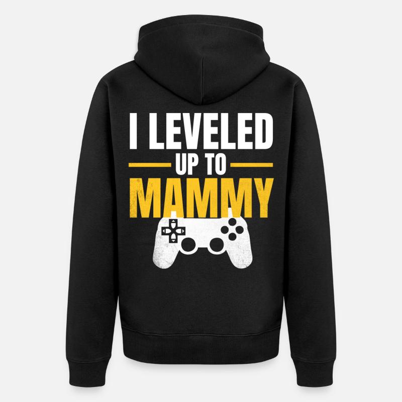 Montez de niveau Mama Gamer - Veste à capuche bio Premium Unisexe - noir