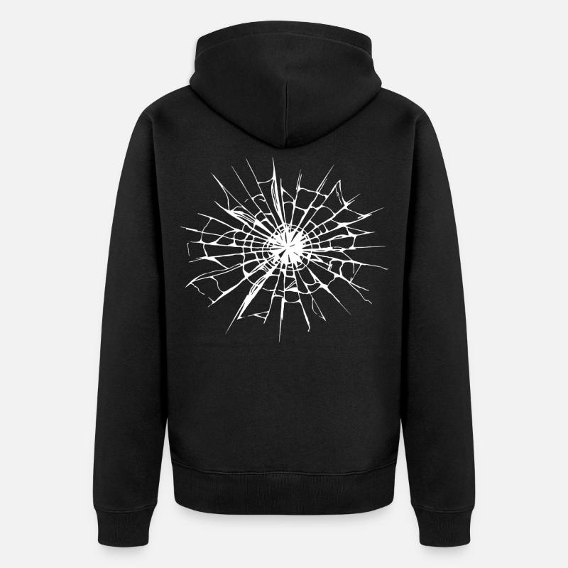 Verre brisé - Veste à capuche bio Premium Unisexe - noir