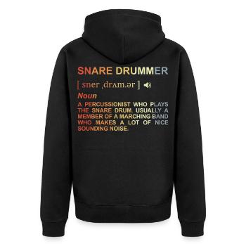 Percussionniste Signification - Veste à capuche bio Premium Unisexe - noir - Dos - Nico (187cm)