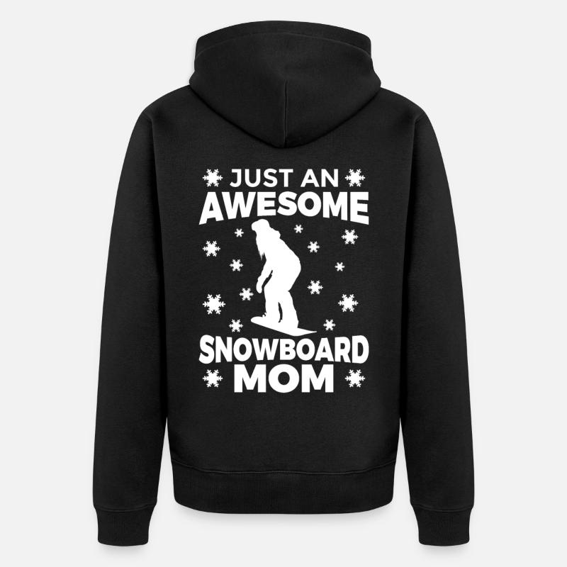 Super maman snowboard - Veste à capuche bio Premium Unisexe - noir