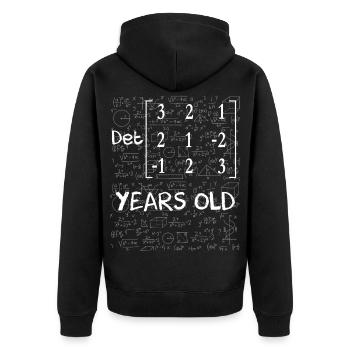18th birthday 18 years matrix determinant - Unisex Premium Organic Zip Hoodie - black - Back - Nico (187cm)