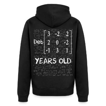 30. Jahrestag 30 Jahre Matrixdeterminante - Unisex Premium Bio Zip Hoodie - Schwarz - Hinten - Nico (187cm)