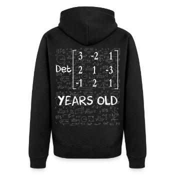 24. Jahrestag 24 Jahre Matrixdeterminante - Unisex Premium Bio Zip Hoodie - Schwarz - Hinten - Nico (187cm)