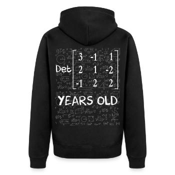 25th anniversary 25 years matrix determinant - Unisex Premium Organic Zip Hoodie - black - Back - Nico (187cm)