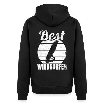 Meilleur véliplanchiste - Veste à capuche bio Premium Unisexe - noir - Dos - Nico (187cm)