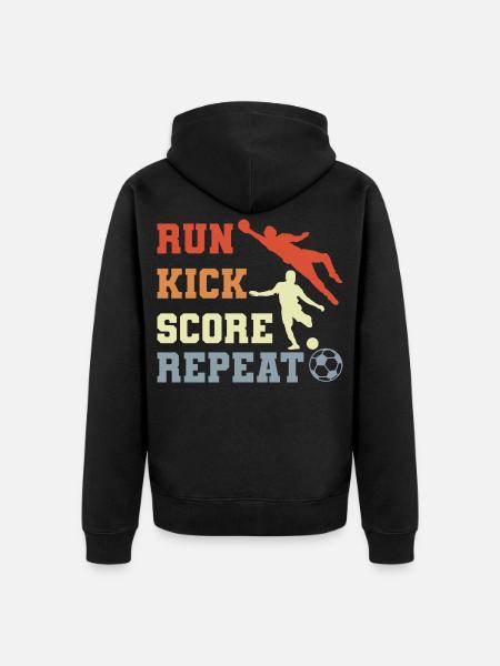 Soccer Player Routine - Unisex Premium Organic Zip Hoodie - black